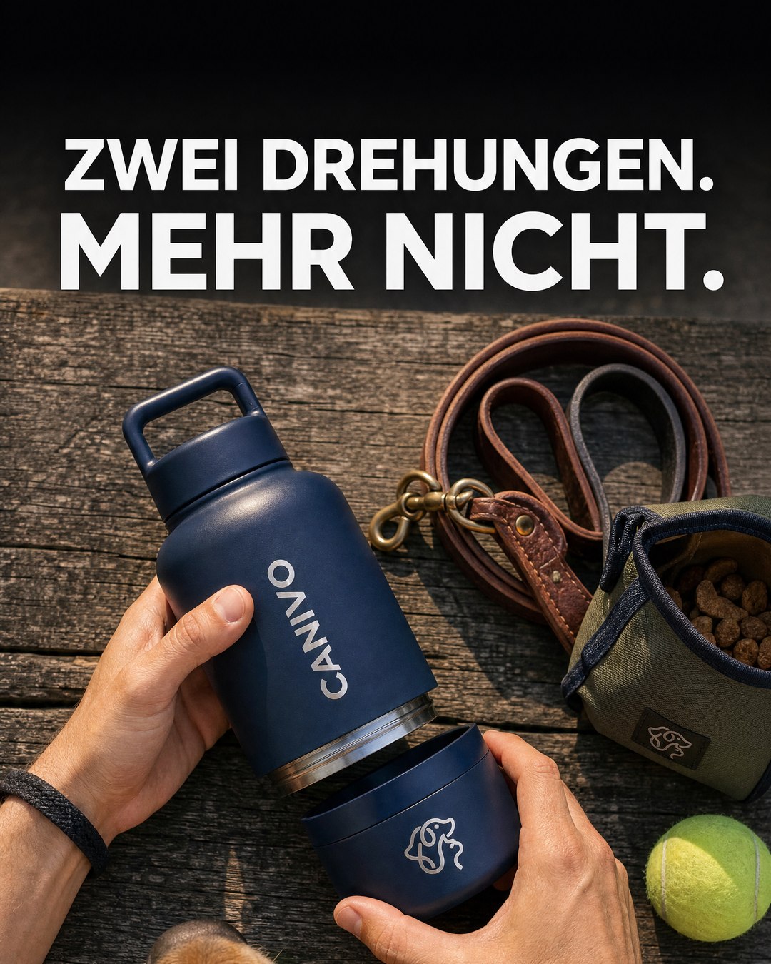 Zwei Drehungen, mehr nicht. Er wartet trotzdem schon. #canivo #hundealltag