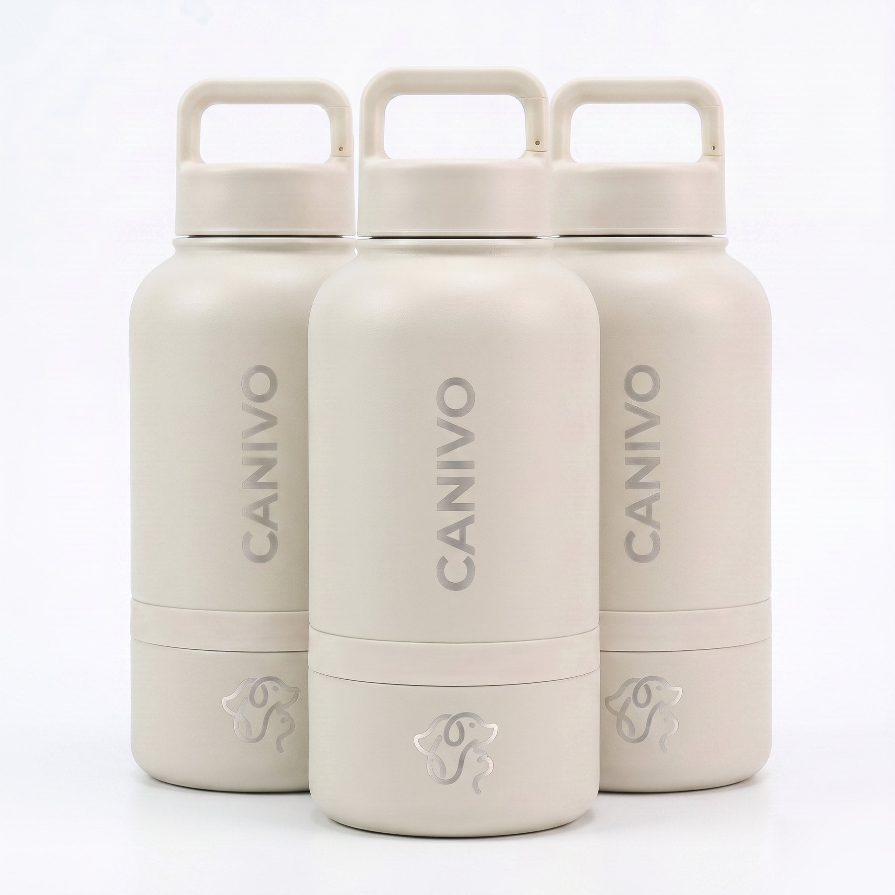 Drei CANIVO Clip in Oat-Creme